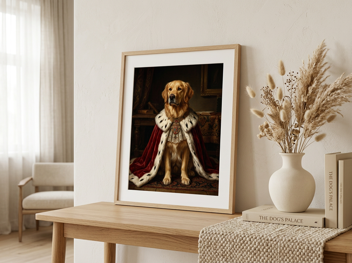 Framed Print shown with our demo portrait