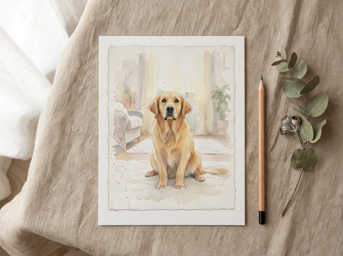 Fine Art Print shown with our demo portrait